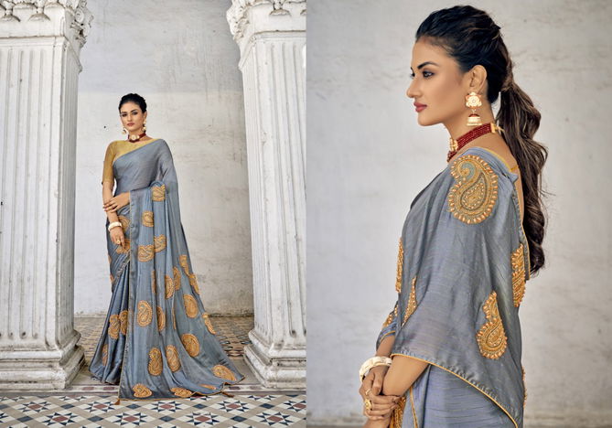 Ynf Mango Chiffon Designer Sarees Catalog